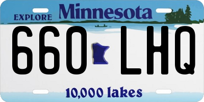 MN license plate 660LHQ
