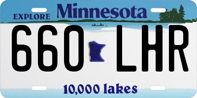 MN license plate 660LHR