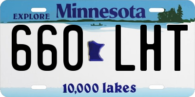 MN license plate 660LHT