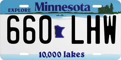 MN license plate 660LHW