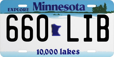 MN license plate 660LIB