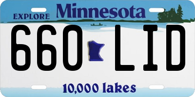 MN license plate 660LID