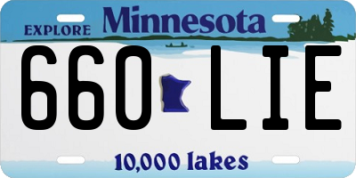 MN license plate 660LIE