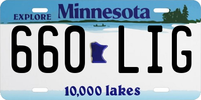 MN license plate 660LIG