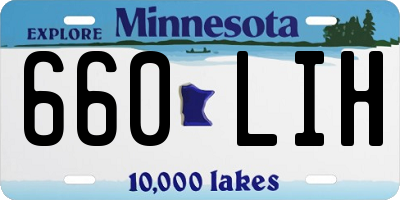 MN license plate 660LIH