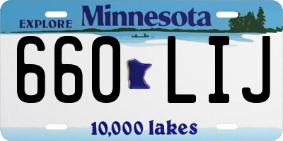 MN license plate 660LIJ