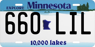 MN license plate 660LIL
