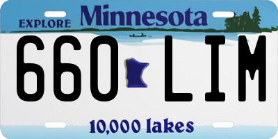 MN license plate 660LIM
