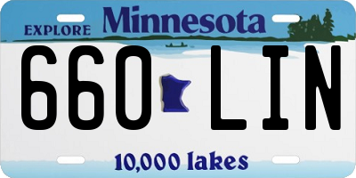 MN license plate 660LIN