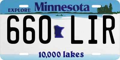 MN license plate 660LIR
