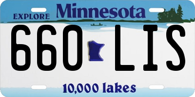 MN license plate 660LIS