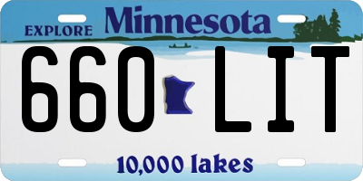 MN license plate 660LIT
