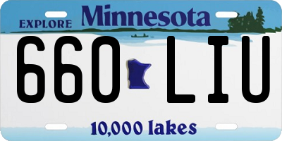 MN license plate 660LIU