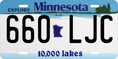 MN license plate 660LJC
