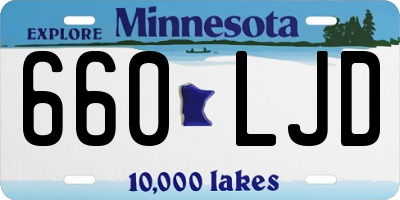 MN license plate 660LJD