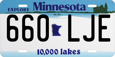 MN license plate 660LJE