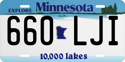 MN license plate 660LJI