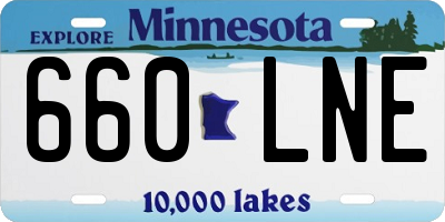 MN license plate 660LNE