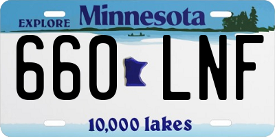 MN license plate 660LNF