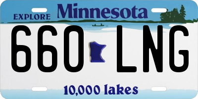 MN license plate 660LNG