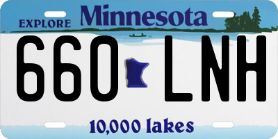 MN license plate 660LNH