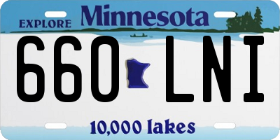 MN license plate 660LNI