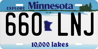 MN license plate 660LNJ