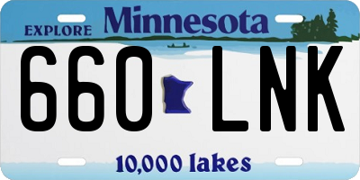 MN license plate 660LNK