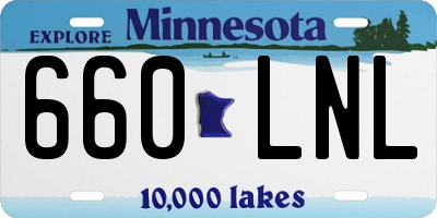 MN license plate 660LNL