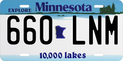 MN license plate 660LNM
