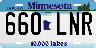 MN license plate 660LNR
