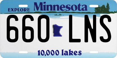 MN license plate 660LNS