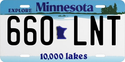 MN license plate 660LNT