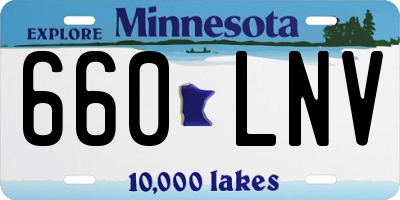 MN license plate 660LNV