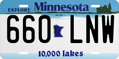 MN license plate 660LNW