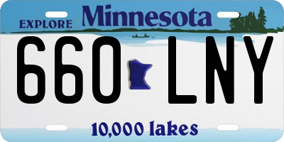 MN license plate 660LNY