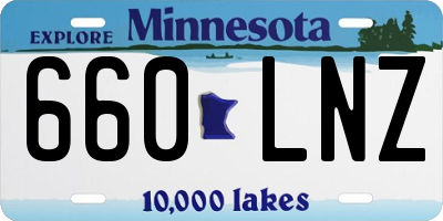 MN license plate 660LNZ