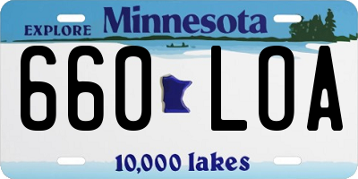 MN license plate 660LOA