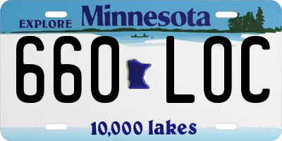 MN license plate 660LOC