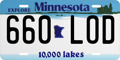 MN license plate 660LOD