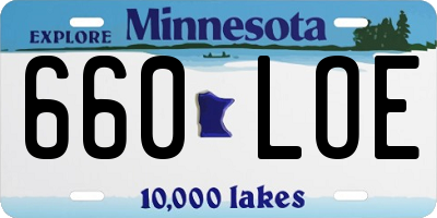 MN license plate 660LOE