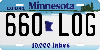 MN license plate 660LOG