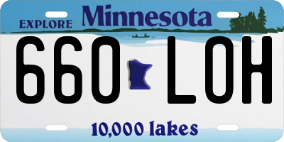 MN license plate 660LOH