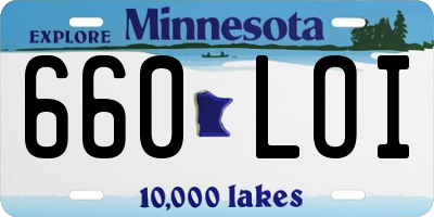 MN license plate 660LOI