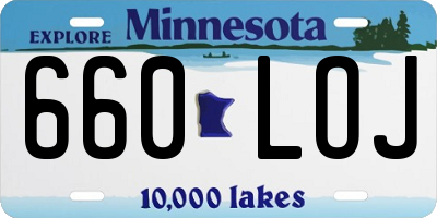 MN license plate 660LOJ