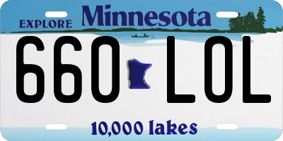 MN license plate 660LOL
