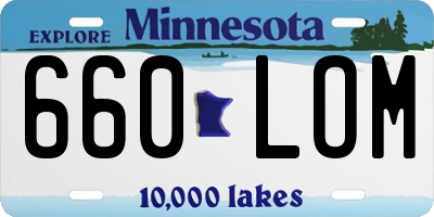 MN license plate 660LOM