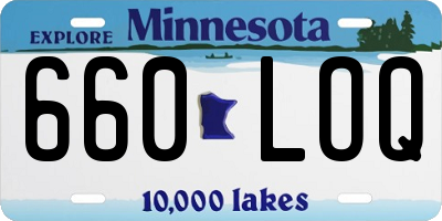 MN license plate 660LOQ