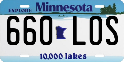 MN license plate 660LOS
