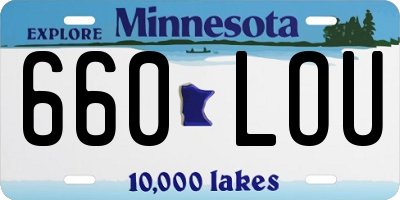 MN license plate 660LOU